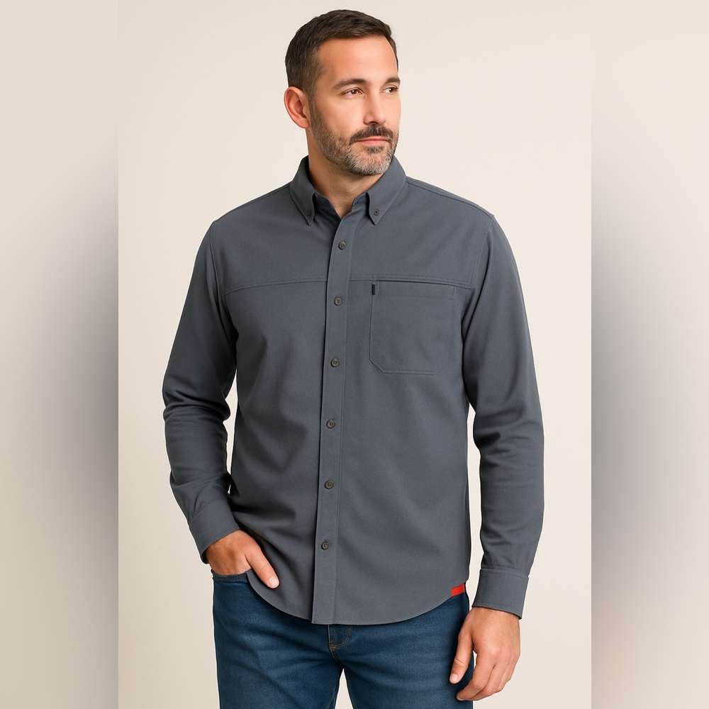 The North Face Men’s Button-Down Shirt – Gray – Size Medium - Picture 1 of 10